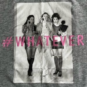 Grey and white graphic T